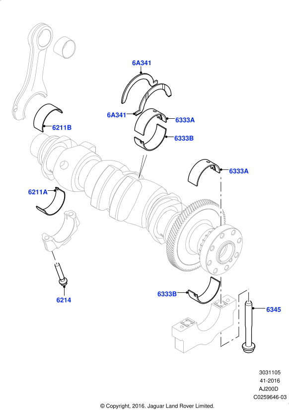 LR111067 - LAND ROVER BEARING - CRANKSHAFT MAIN – Rostock Auto Spare Parts